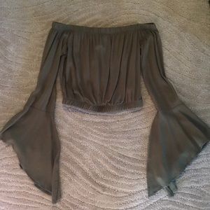 Olive Green Crop Top